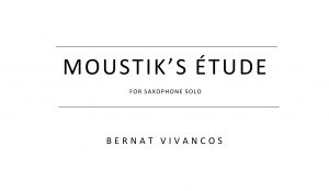 Moustik's Etude score cover