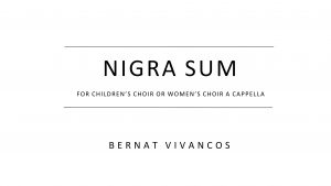 Nigra Sum score cover