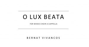 O lux beata score cover
