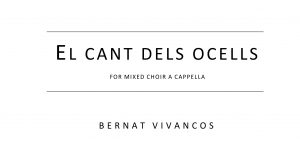 El cant dels ocells score cover