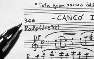 Score of the musical project A melody a day